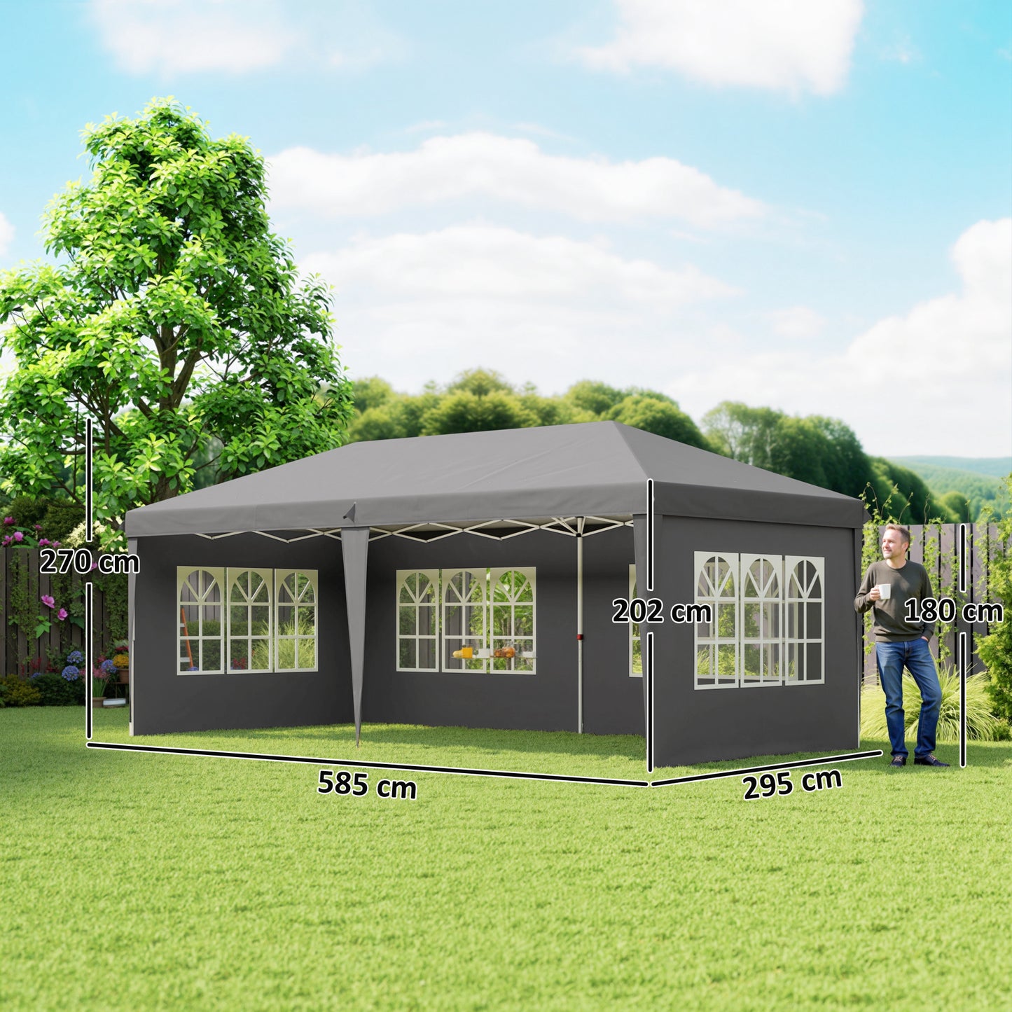 Outsunny Carpa Plegable 6x3 M_2