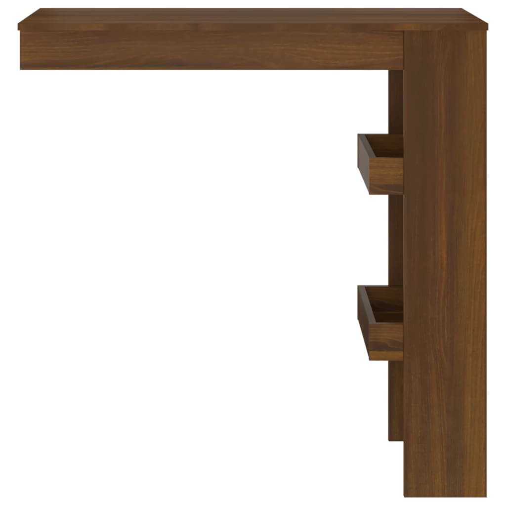 Mesa De Bar De Pared Contrachapada Roble Marrón 102x45x103,5cm_1