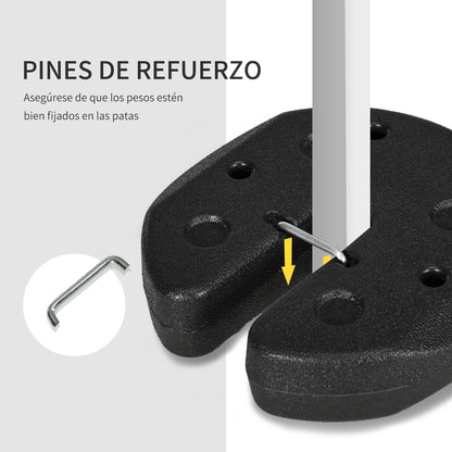 Outsunny Pack De 4 Pesos Para Carpas Plegables Pesos Para Cenador Rellenados Con Cemento Bases Para Toldo Pérgola Ø22x5_4