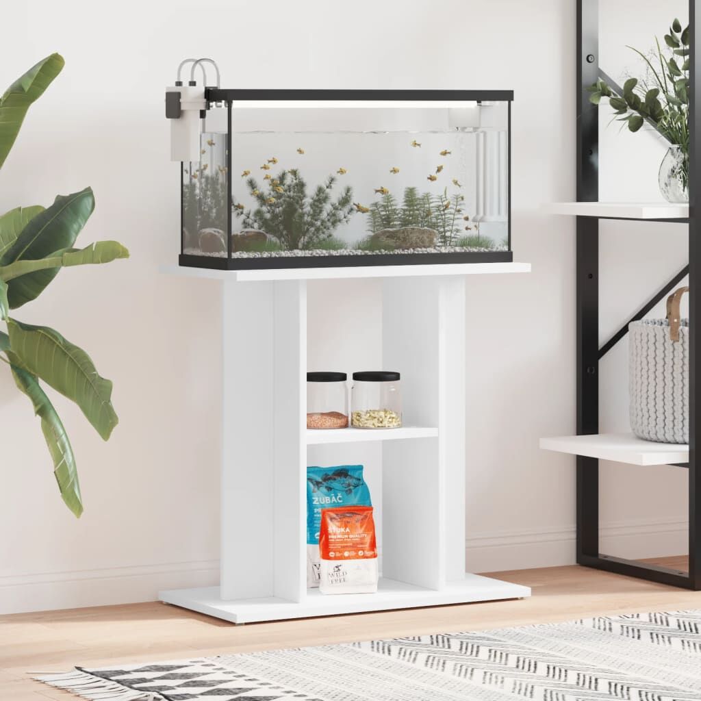 Vidaxl Soporte Para Acuario Madera De Ingeniería Blanco 60x30x60 Cm_1