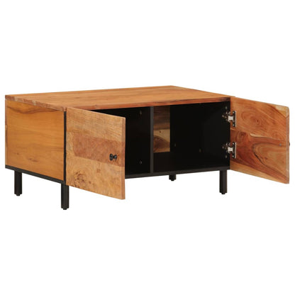 Mesa De Centro Madera Maciza De Acacia 80x50x40 Cm_2