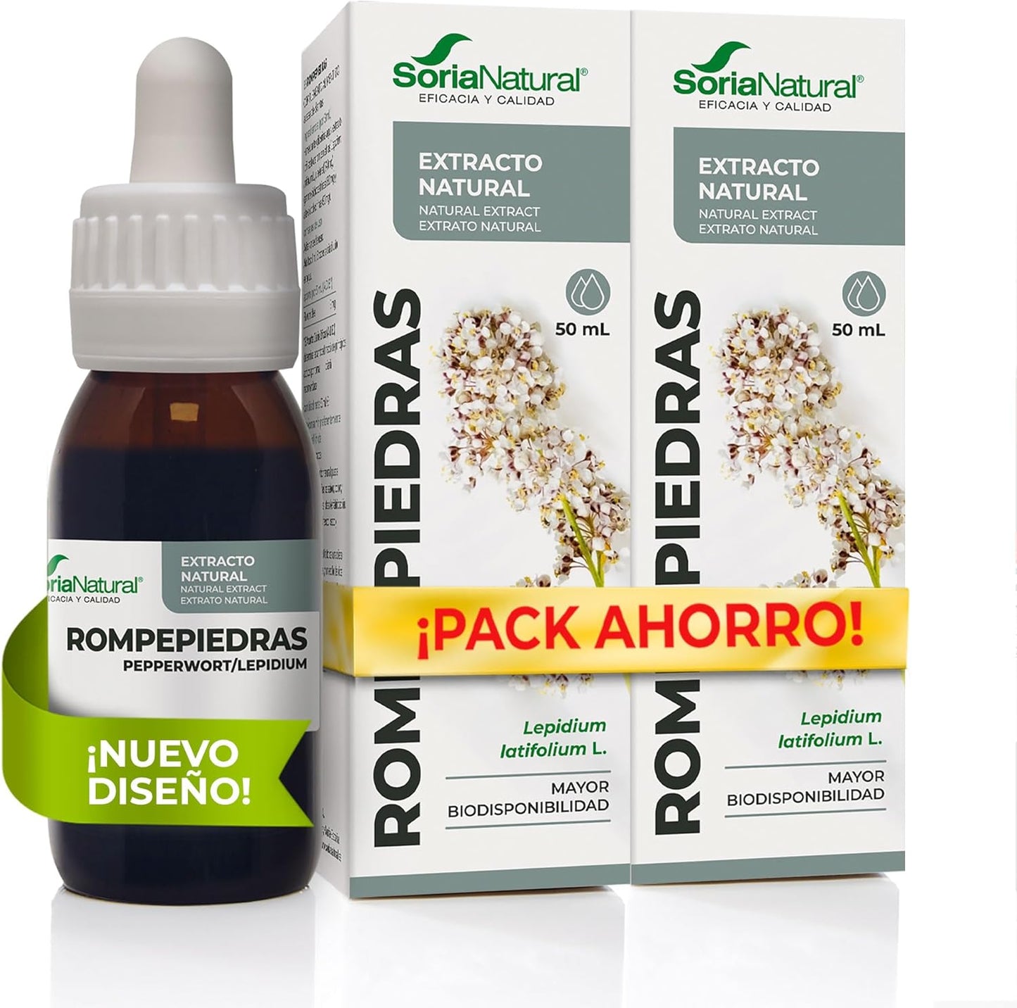 Pack X2 Extracto de Rompepiedras Soria Natural, 50 ml
