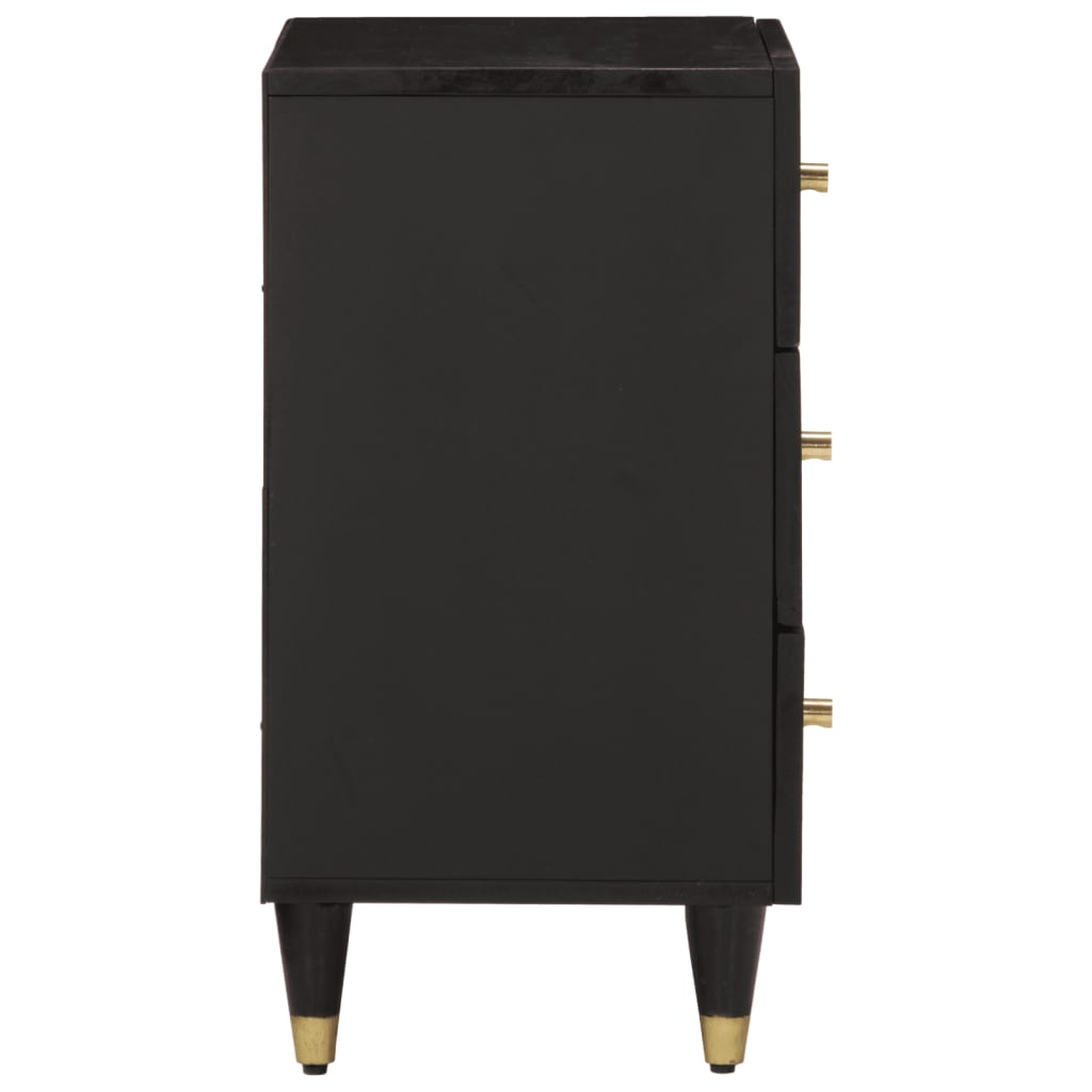 Mesita De Noche Madera Maciza De Mango 50x33x60 Cm_2
