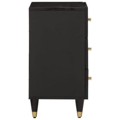Mesita De Noche Madera Maciza De Mango 50x33x60 Cm_2