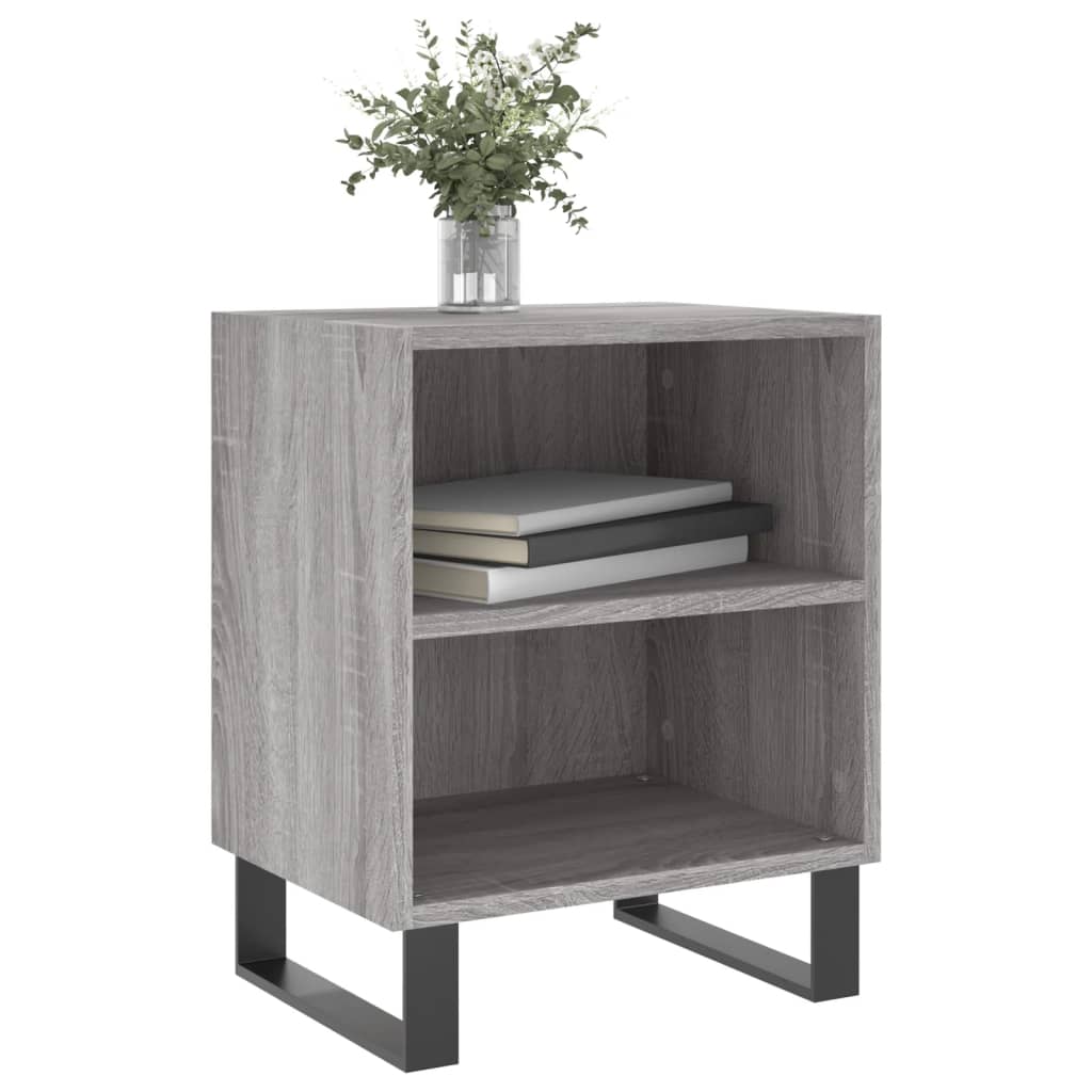 Mesitas De Noche 2 Uds Madera Ingeniería Gris Sonoma 40x30x50cm_1