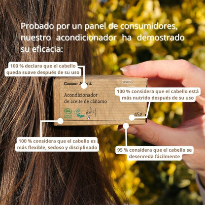 Acondicionador sólido con aceite de cáñamo Higo y Leche de Coco Comme Avant 45 g