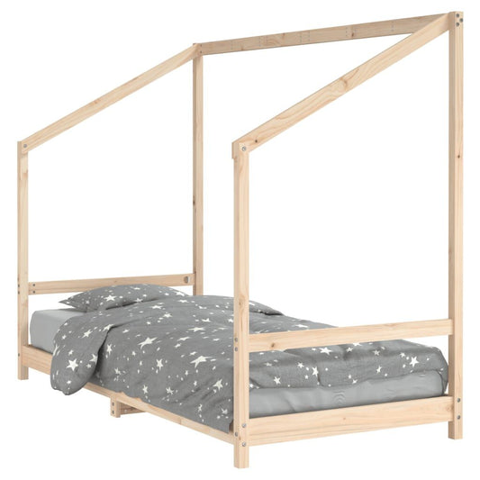 Vidaxl Estructura De Cama Infantil Madera Maciza De Pino 90x190 Cm_0