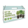 Kit de cultivo interior de aromáticas: orégano, cilantro y hierbabuena