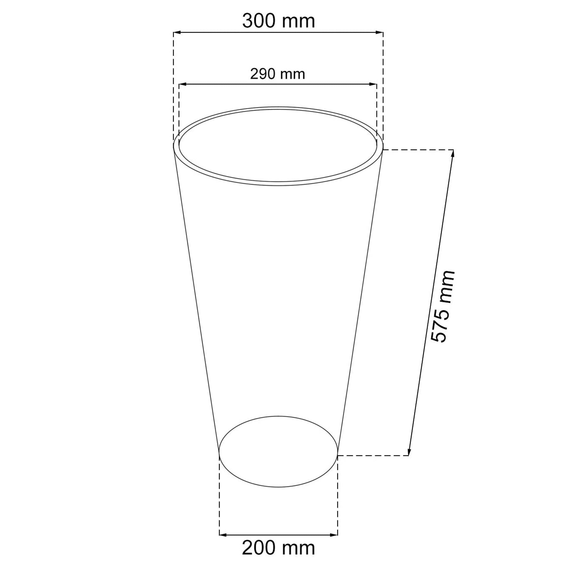 Maceta Alta Mod. Rato Ar 300. 30x57 Cm. Chocolate