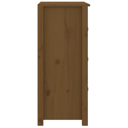 Aparador De Madera Maciza De Pino Marrón Miel 70x35x80 Cm / Vetonek_5