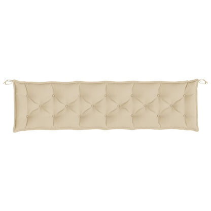 Vidaxl Cojín De Banco De Jardín Tela Oxford Beige 200x50x7 Cm_3