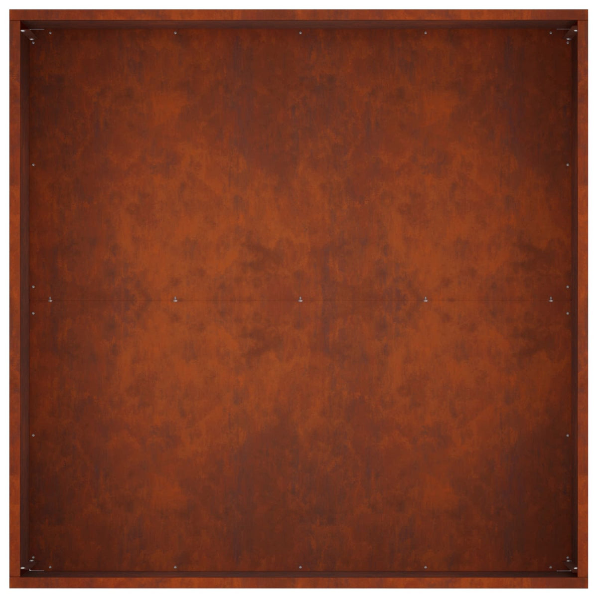 Macetero De Jardín Oxidado 100 X 100 X 40 Cm Acero Oxidado_4
