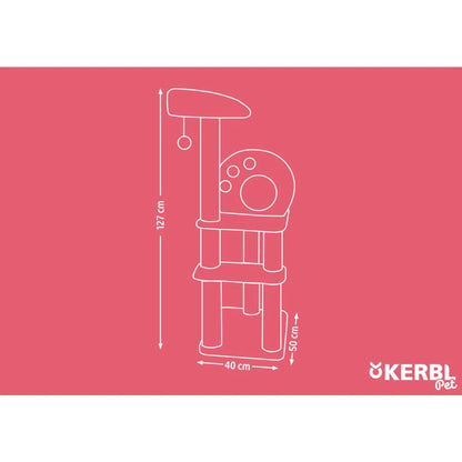 Kerbl Poste Rascador Para Gatos Planet X Marrón Y Beige 127 Cm_2