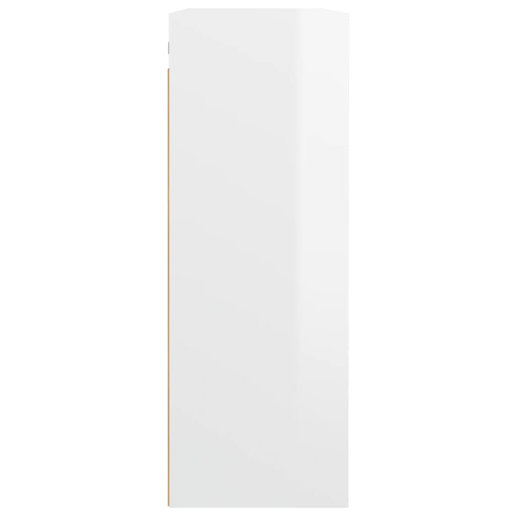 Armario De Pared Colgante Blanco Brillante 69,5x32,5x90 Cm / Vetonek_2