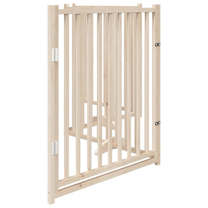 Vidaxl Puerta Para Perros Con Puerta Plegable De 4 Paneles, 320 Cm, Madera Maciza De Abeto_4