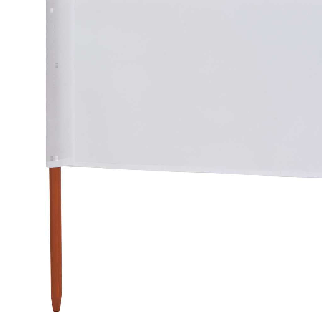 Vidaxl Paravientos De Playa De 3 Paneles Tela Blanco Arena 400x160 Cm_3