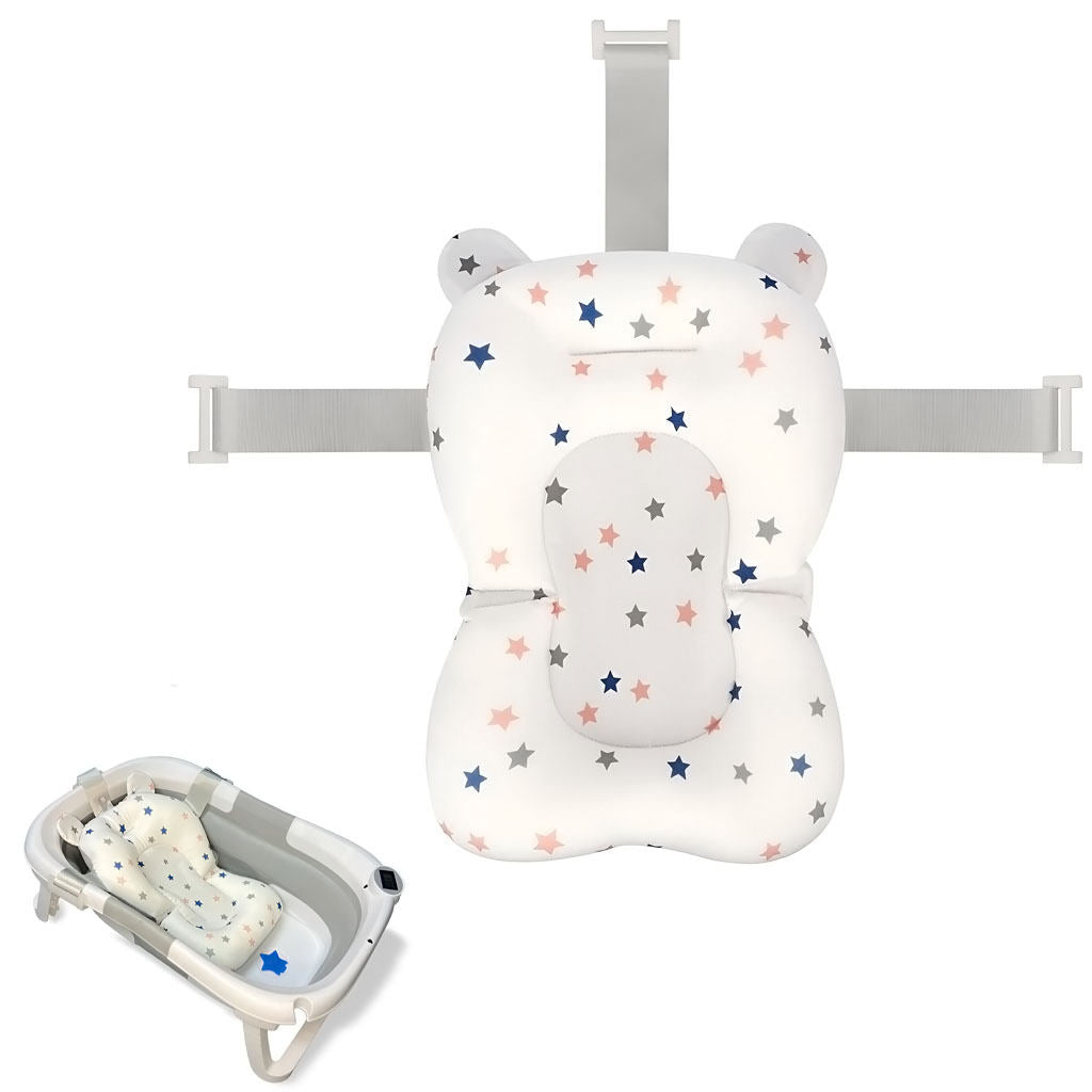 Bathby Cojín De Baño Antideslizante Con Estampado De Estrellas Para Bebés, Cómodo Y Seguro_5