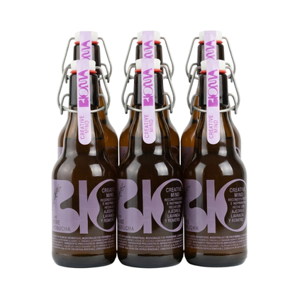 Kombucha Creative Mind: Romero, Menta Y Lavanda Pack 6 Botellas 330 Ml_0