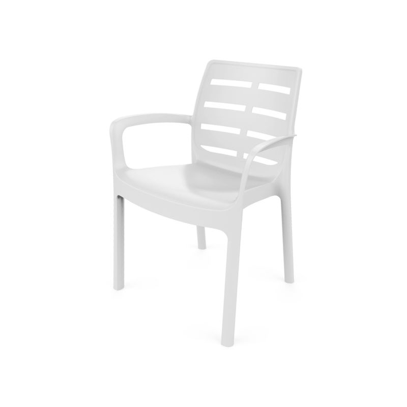 Pack 4 Sillas De Exterior Maui Apilables, Polipropileno, Blanco, 61 X 82 X 54_4