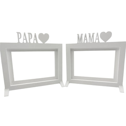 Marco De Fotos Mesa O Pared Modelo Mama 24x22.5cm Para Fotos 15x20cm Blanco