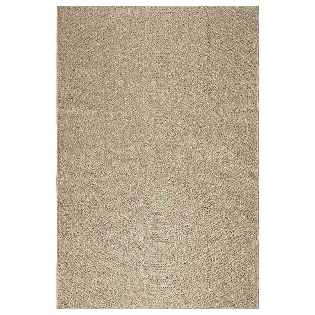 Vidaxl Alfombra Zizur Aspecto Yute Interior/exterior Beige 160x230 Cm_0