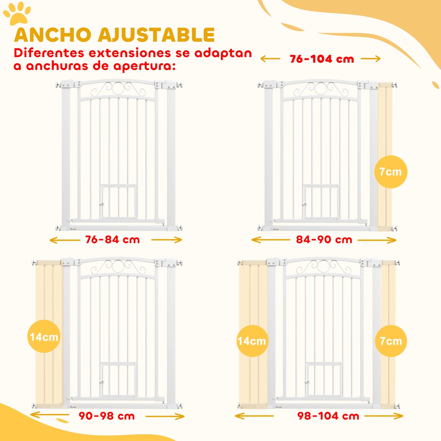 Pawhut Barrera Para Perros Con Cierre Automático_4