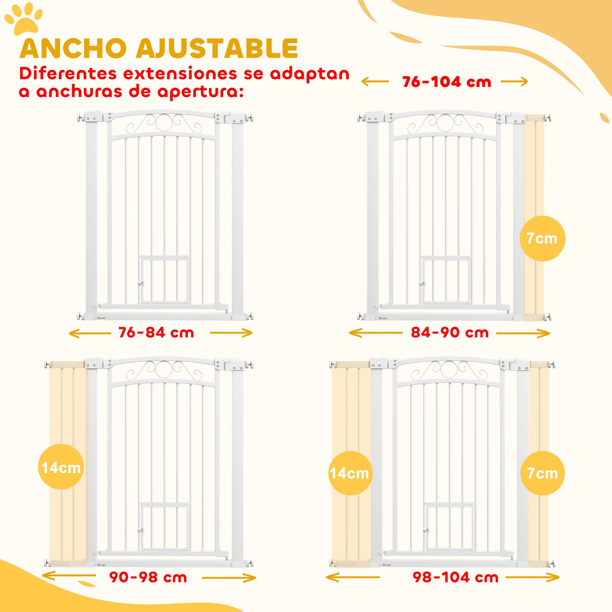 Pawhut Barrera Para Perros Con Cierre Automático_4