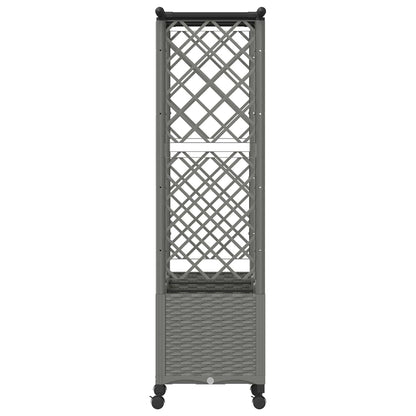 Cama Elevada Con Trellis Y Techo Gris Claro 162,5 X 40 X 142 Cm_4