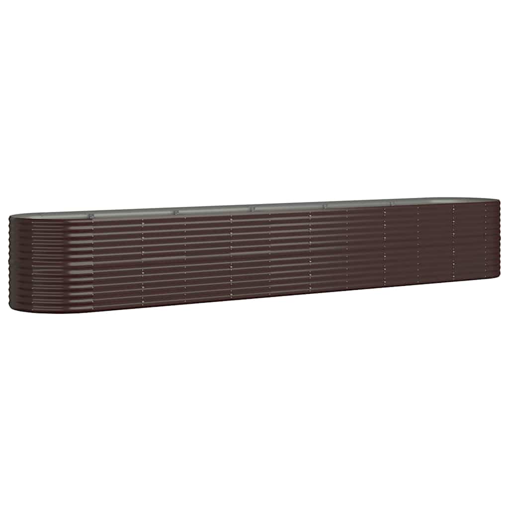 Jardinera Arriate Acero Galvanizado Marrón 440x80x68 Cm_0