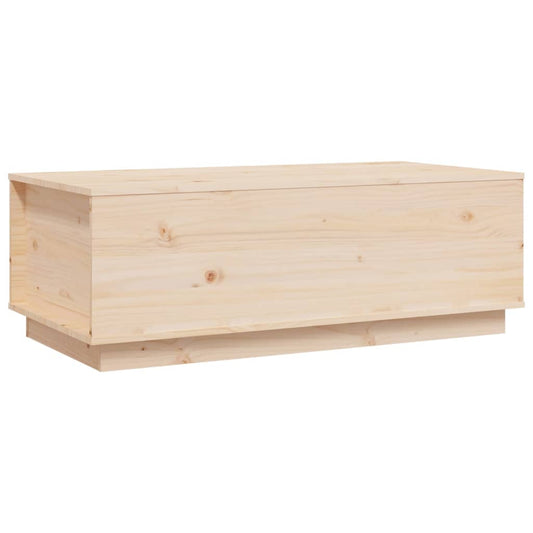 Mesa De Centro De Madera Maciza De Pino 100x50x35 Cm_0