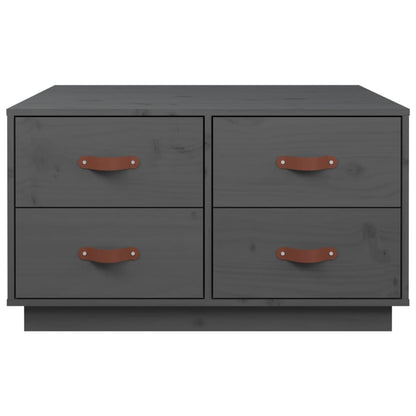 Mesa De Centro De Madera Maciza De Pino Gris 80x80x45 Cm_4