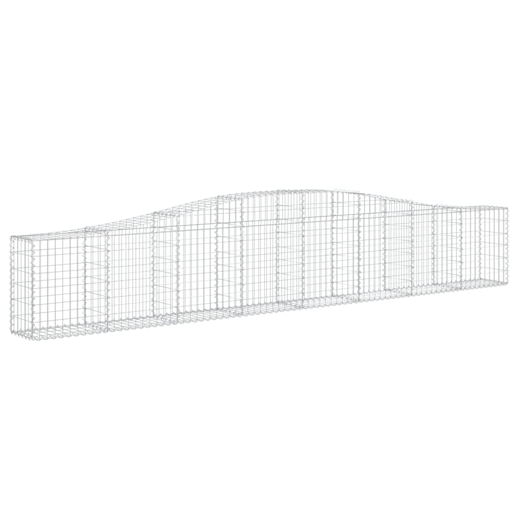 Cestas De Gaviones 2 Uds Forma De Arco Hierro 400x30x60/80 Cm_2