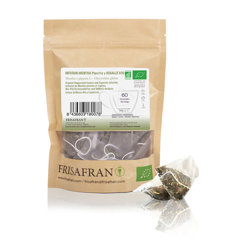 Infusión De Regaliz Y Menta Ecológica En Pirámides | Calidad | Frisafran 60 Uds_2