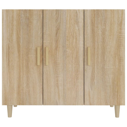Aparador De Madera De Ingeniería Roble Sonoma 90x34x80 Cm / Vetonek_5