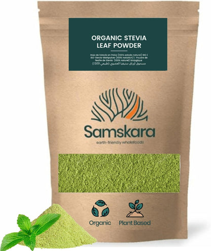 Stevia En Polvo Bio - 300g (3 X 100g Envases Retail) | Endulzante Natural Ecológico Vegano, Alternativa Al Azúcar_0