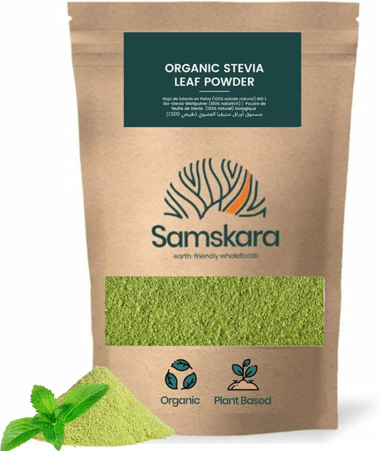 Stevia En Polvo Bio - 100g | Endulzante Natural Ecológico Vegano, Alternativa Al Azúcar Refinado, Sin Gluten_0