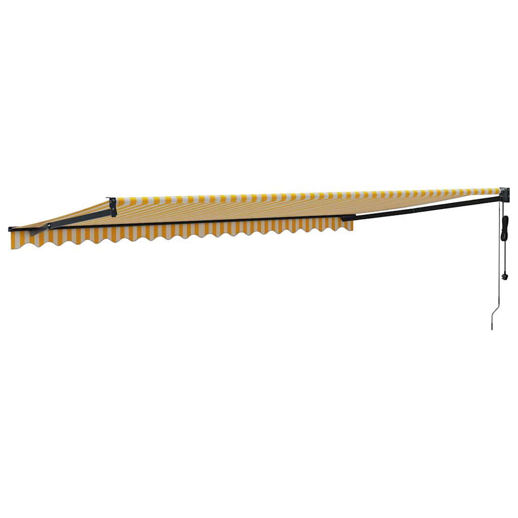 Toldo Retráctil Automático Amarillo Y Blanco 5x3 M_4
