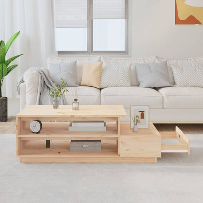 Mesa De Centro De Madera Maciza De Pino 120x50x40,5 Cm_1