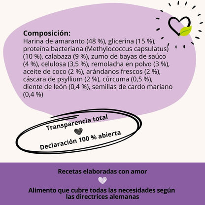 BugBell BellyVital Pienso – hipoalergénico, sin cereales, con proteína de insecto, psyllium y arándanos_2