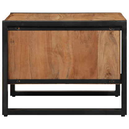Mesa De Centro Madera Maciza De Acacia 70x50x38 Cm_3