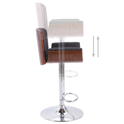 Taburete De Cocina Tela Gris_3