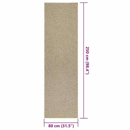 Vidaxl Alfombra Zizur Apariencia Yute Interior Exterior Beige 80x250cm_2