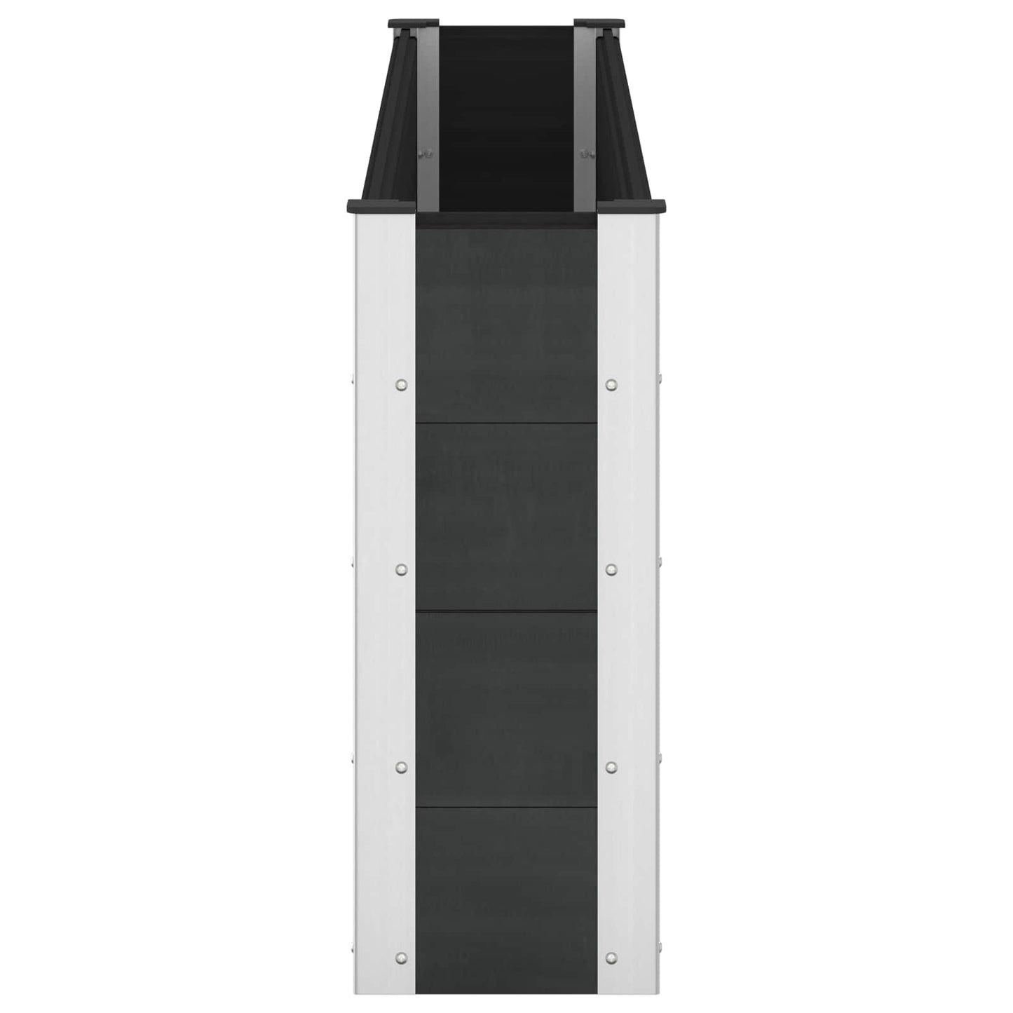 Arriate Elevado Negro 200 X 30 X 72 Cm Wpc Y Aluminio_2