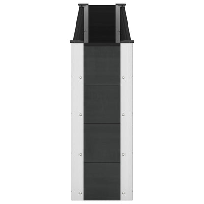 Arriate Elevado Negro 200 X 30 X 72 Cm Wpc Y Aluminio_2