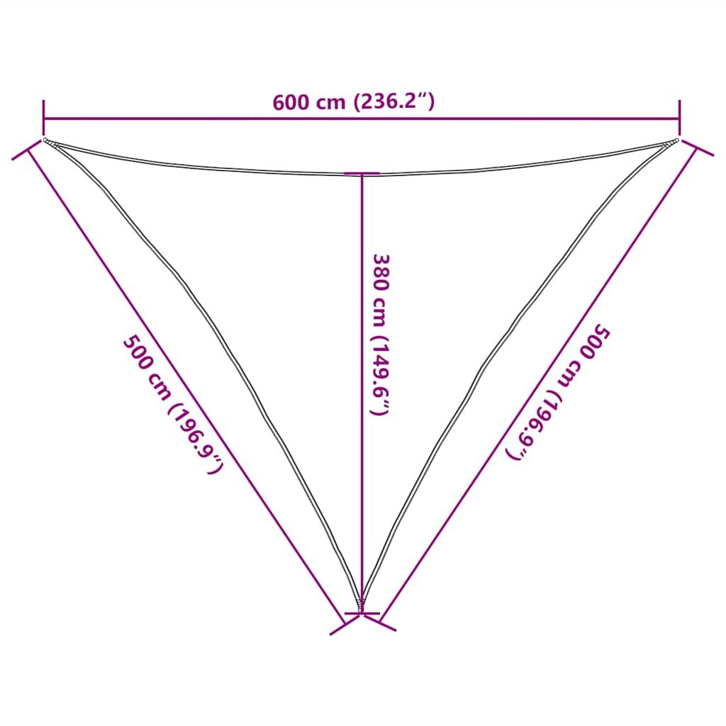 Vidaxl Toldo De Vela Rojo Hdpe 160 G/m² 5x5x6 M_2