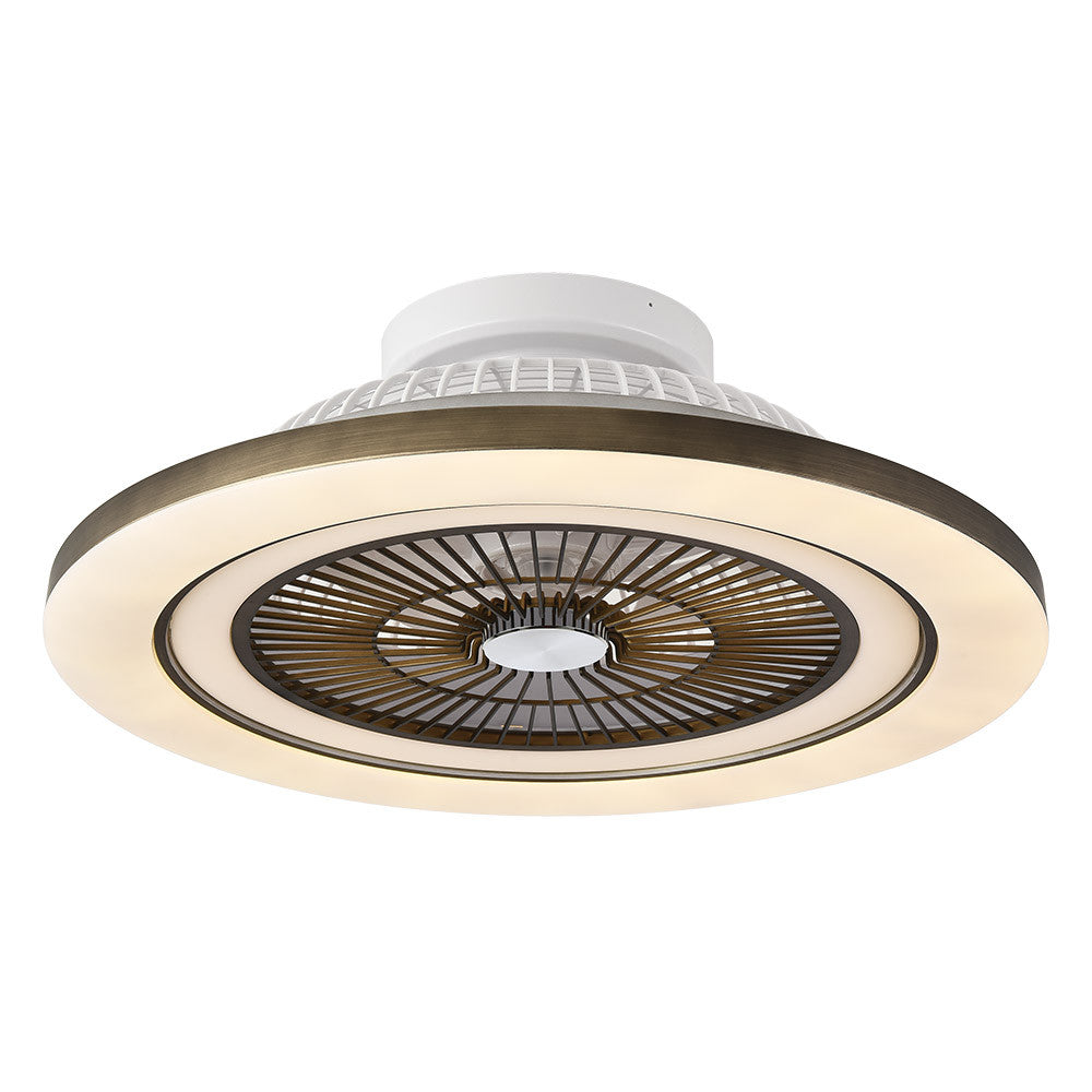 Ventilador 72w Dc Mato Cuero 5 Aspas Transp. 22x58x58cm 6vel. 3 Colores C/remoto, Mem., Timer, Reg. Intensidad 6120lm_1