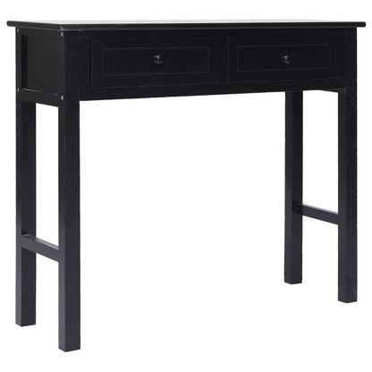 Mesa Consola De Madera Negra 90x30x77 Cm_3