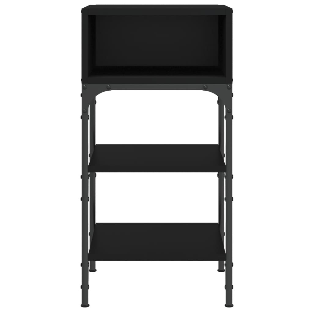 Mesita De Noche Madera De Ingeniería Negro 35x34,5x70 Cm_2