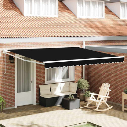 Toldo Negro 400 X 300 Cm Poliéster Y Metal_1