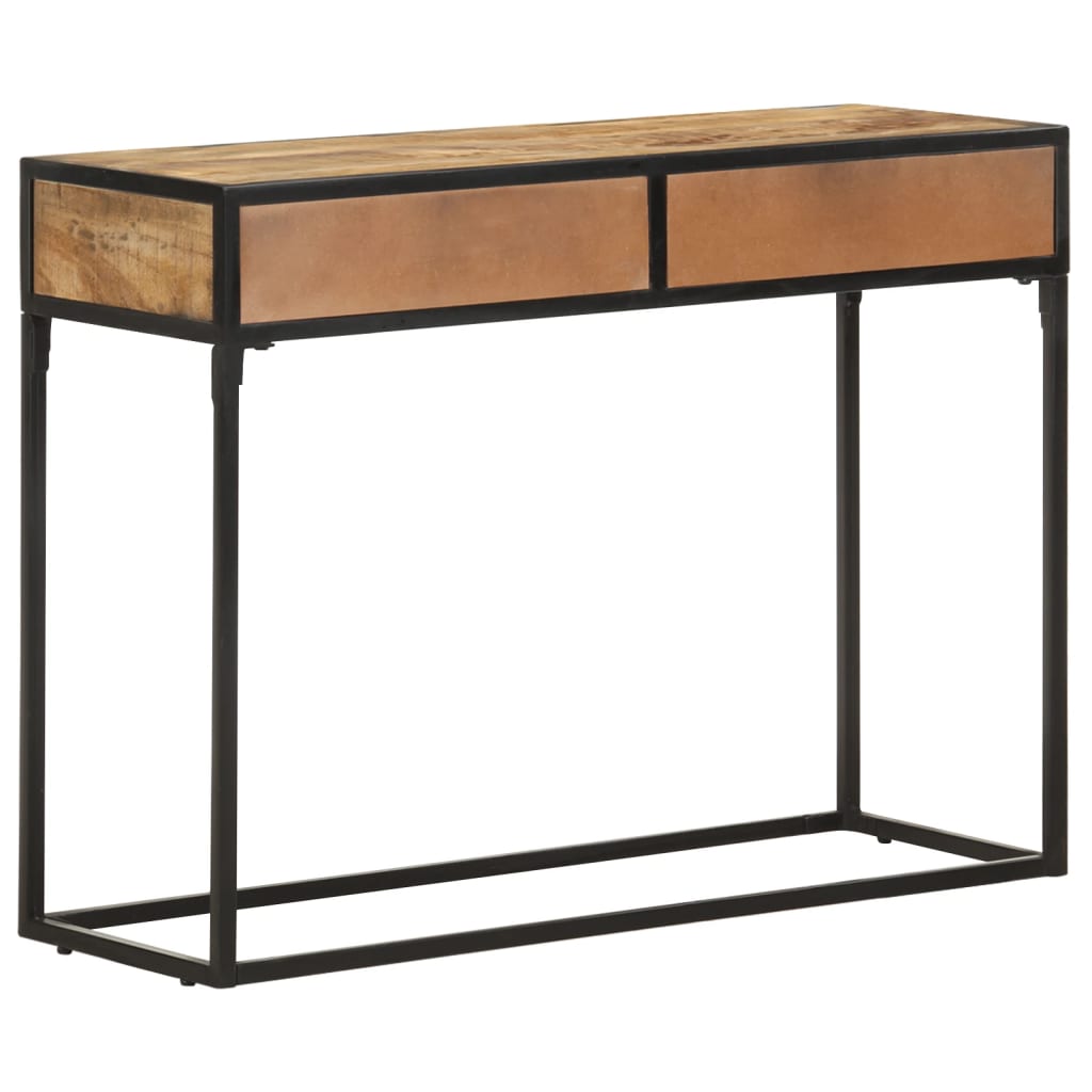 Mesa Consola De Madera Maciza De Mango 100x35x75 Cm_3